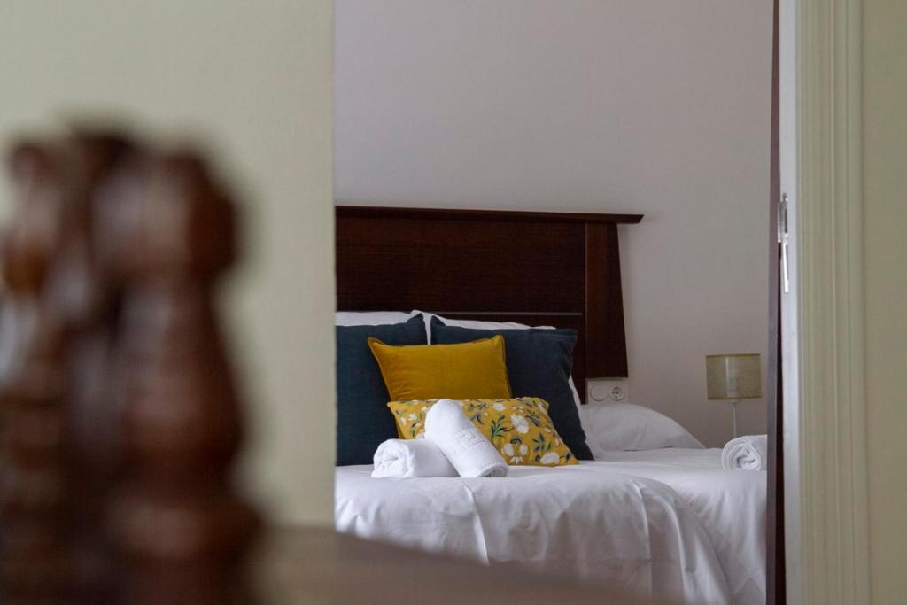 Postel nebo postele na pokoji v ubytování CASA RURAL TRES VENTAS