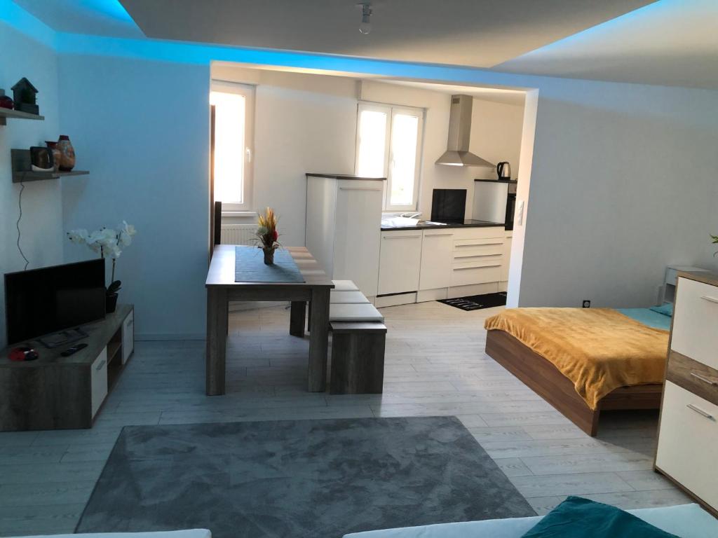 Kuchyň nebo kuchyňský kout v ubytování Appartement Willa chez willi