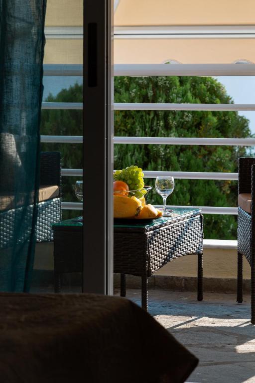 Balkón nebo terasa v ubytování Apartment in Skala Fourkas