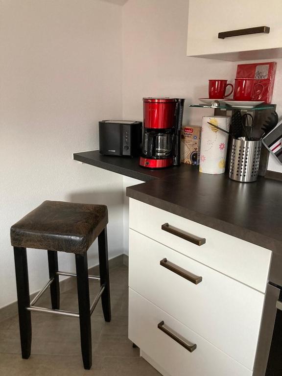 Kuchyň nebo kuchyňský kout v ubytování Feriennest Chiemseeglück