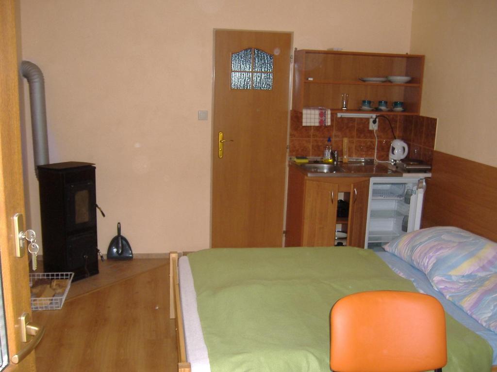 Kuchyň nebo kuchyňský kout v ubytování Privat AVE