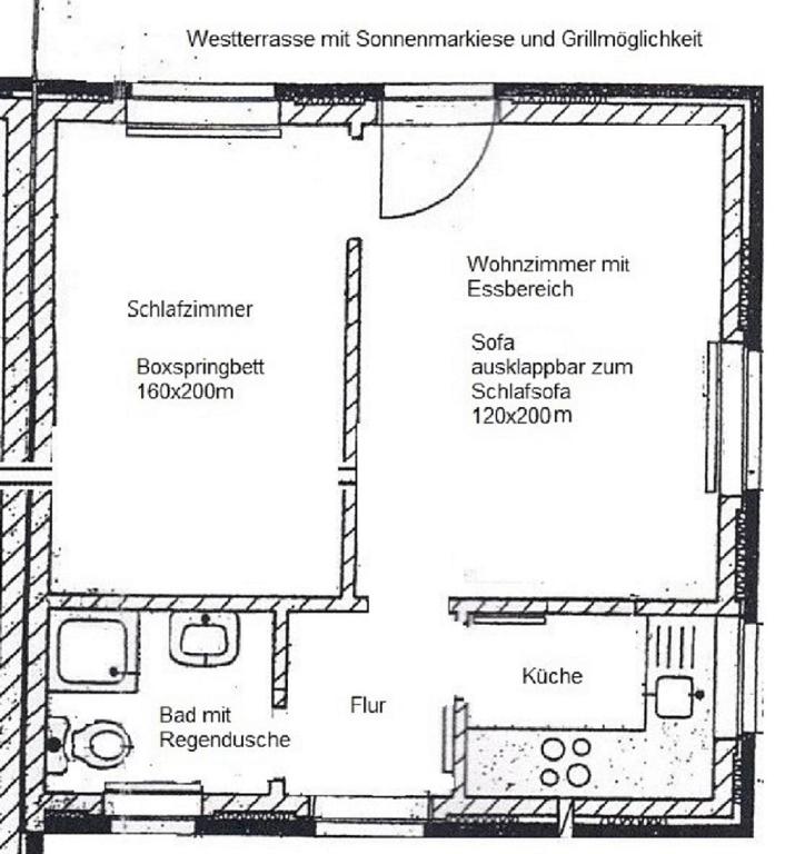 Půdorys ubytování Ferienapartment Weber