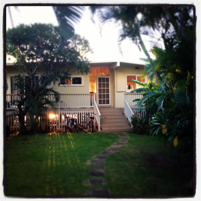Zahrada ubytování Waimea Bay Shoreline House