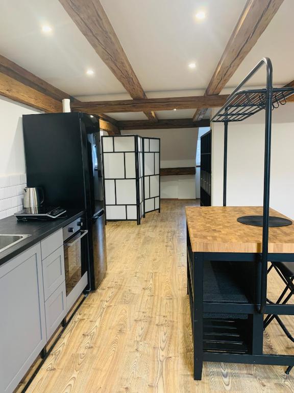 Kuchyň nebo kuchyňský kout v ubytování Studio-Apartments Boulevard