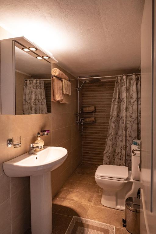A bathroom at Filocsenia luxury apartment at tsoutsouras