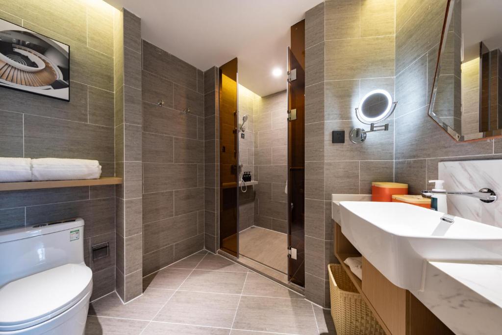 Koupelna v ubytování Atour Hotel Zhuhai Gongbei Fuhuali