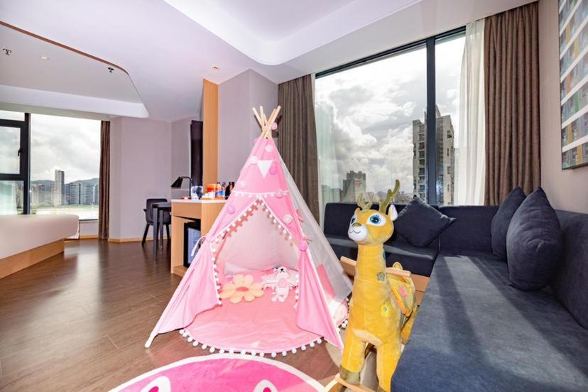 Posezení v ubytování Atour Hotel Zhuhai Gongbei Fuhuali