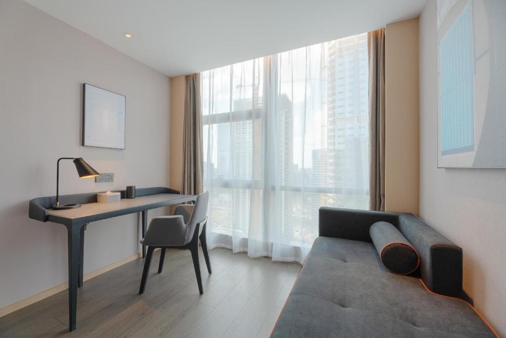 Posezení v ubytování Atour Hotel Nanning Wuxiang Headquarter Base