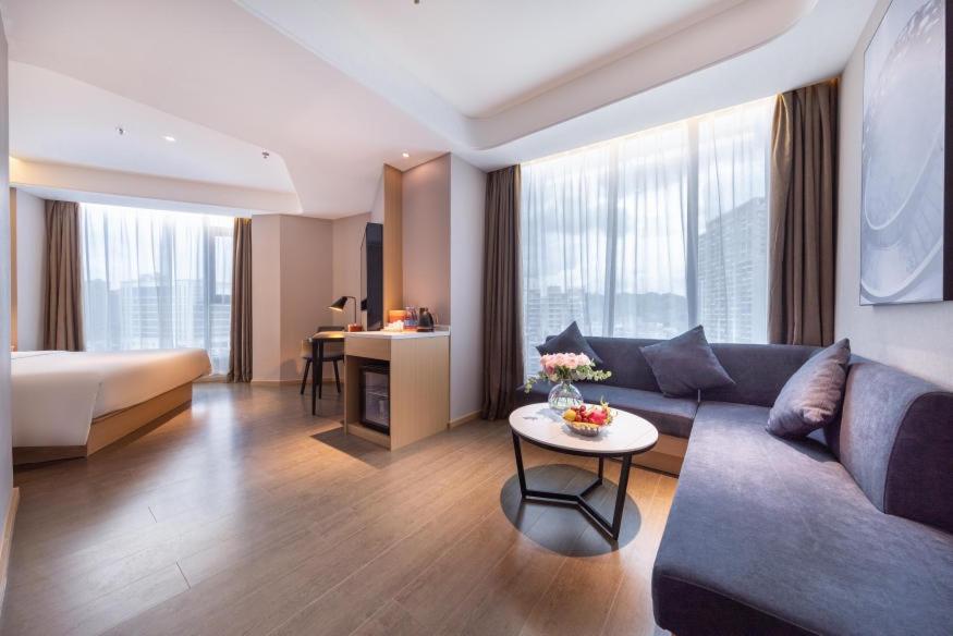 Posezení v ubytování Atour Hotel Zhuhai Gongbei Fuhuali
