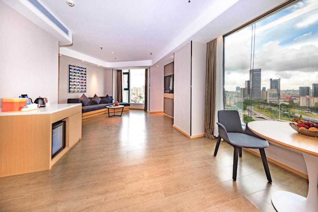 Posezení v ubytování Atour Hotel Zhuhai Gongbei Fuhuali