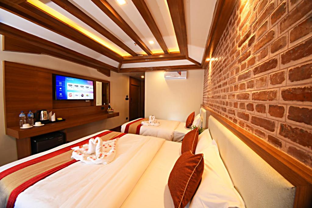 TV a/nebo společenská místnost v ubytování Hotel Thamel Park
