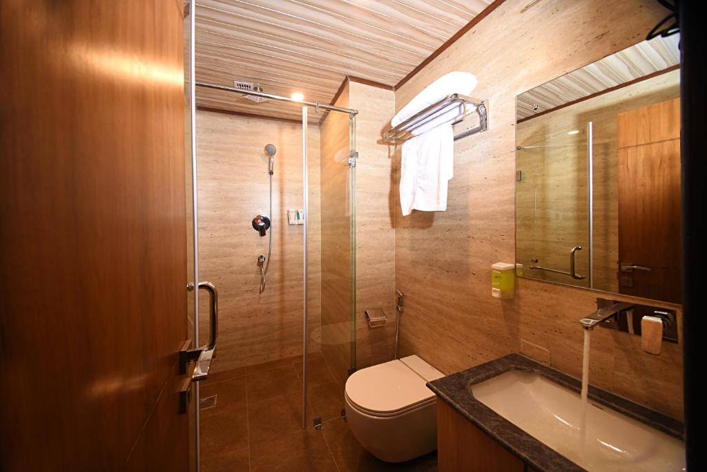 Koupelna v ubytování Hotel Thamel Park