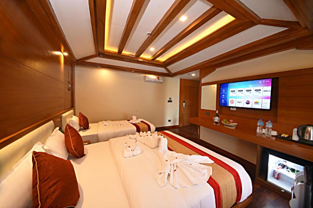 TV a/nebo společenská místnost v ubytování Hotel Thamel Park