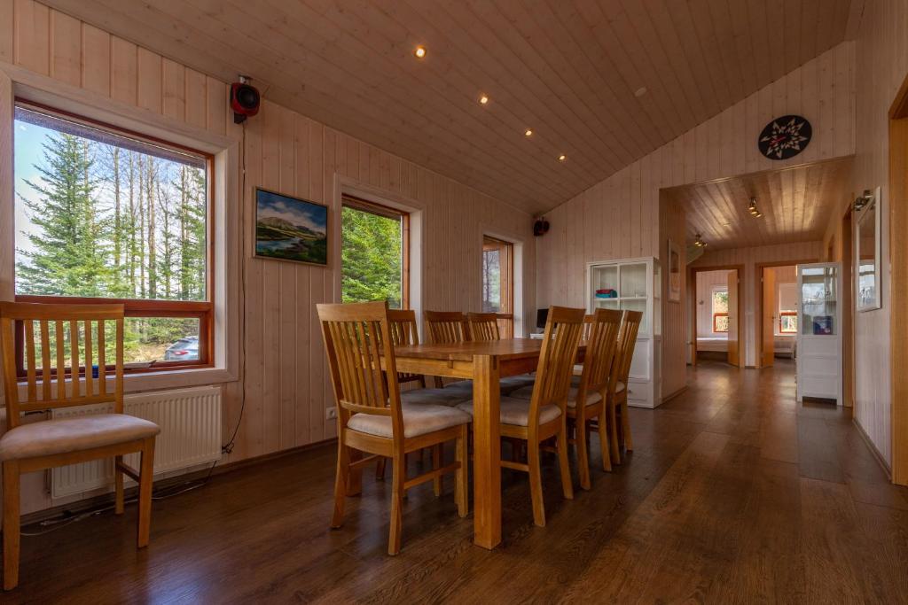 TV o dispositivi per l'intrattenimento presso Gorgeous Riverside Lodge in the South of Iceland