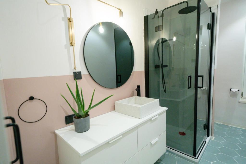 A bathroom at Familienapartment Reifnitz