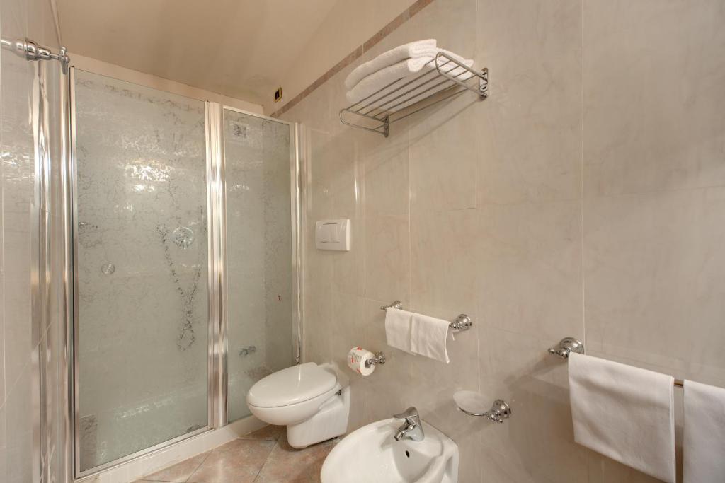 Koupelna v ubytování Hotel Bigallo