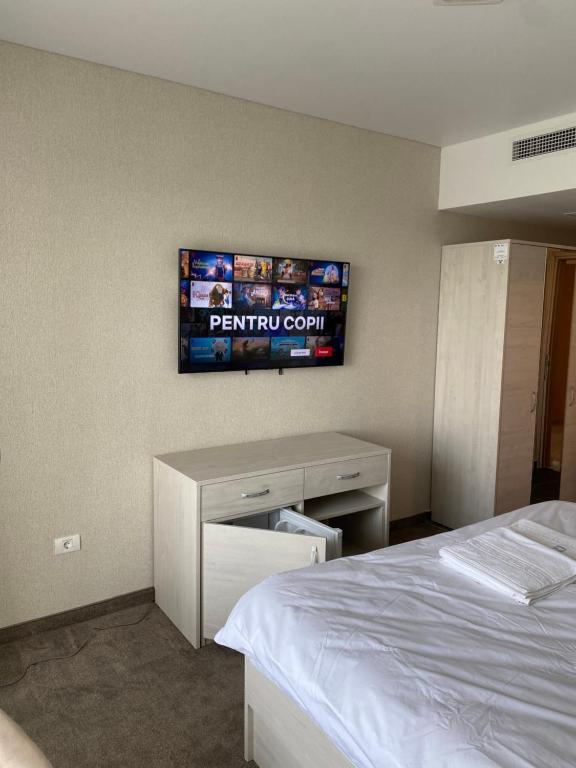 TV a/nebo společenská místnost v ubytování Hotel Alis