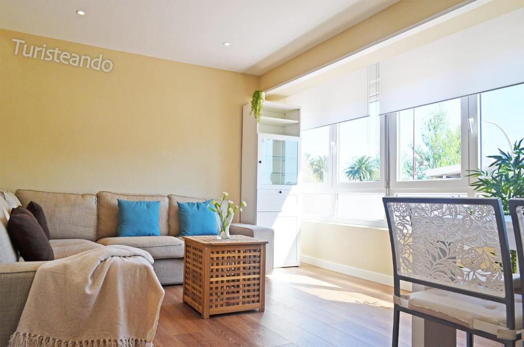 Część wypoczynkowa w obiekcie Apartamento Marejada - Para amantes de la luz y las casas acogedoras
