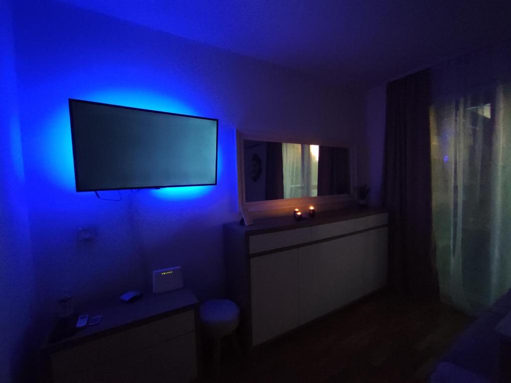 TV i/ili multimedijalni sistem u objektu Sky Way Studio Apartment
