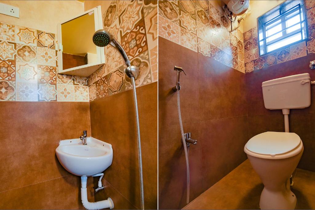 Koupelna v ubytování FabHotel Vijaylakshmi Stay Inn - Nr Chennai International Airport