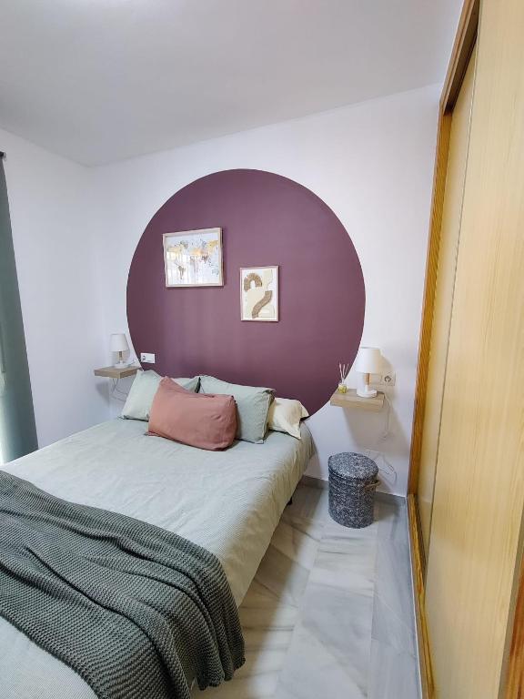 Postel nebo postele na pokoji v ubytování Precioso apartamento con piscina cerca de la playa TORROX COSTA