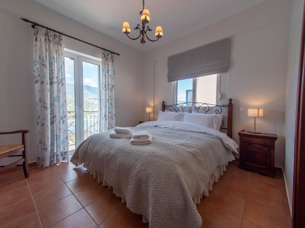 Posteľ alebo postele v izbe v ubytovaní 180° view maisonette No.2