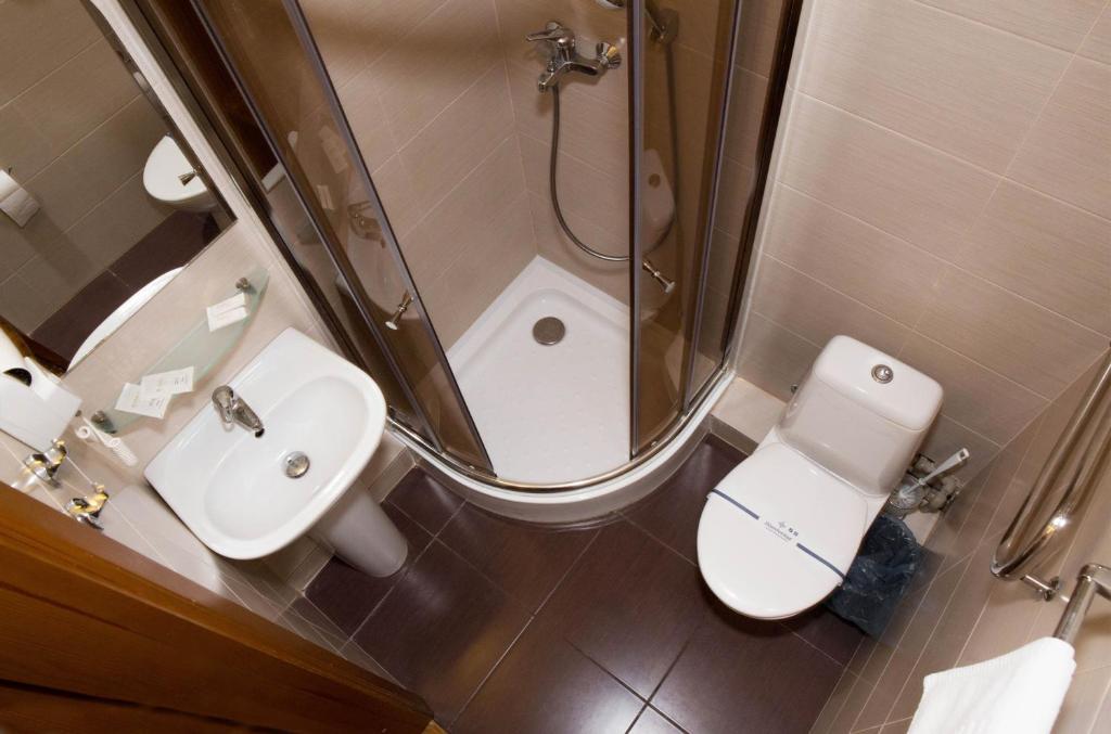 Koupelna v ubytování Hotel Barbaris