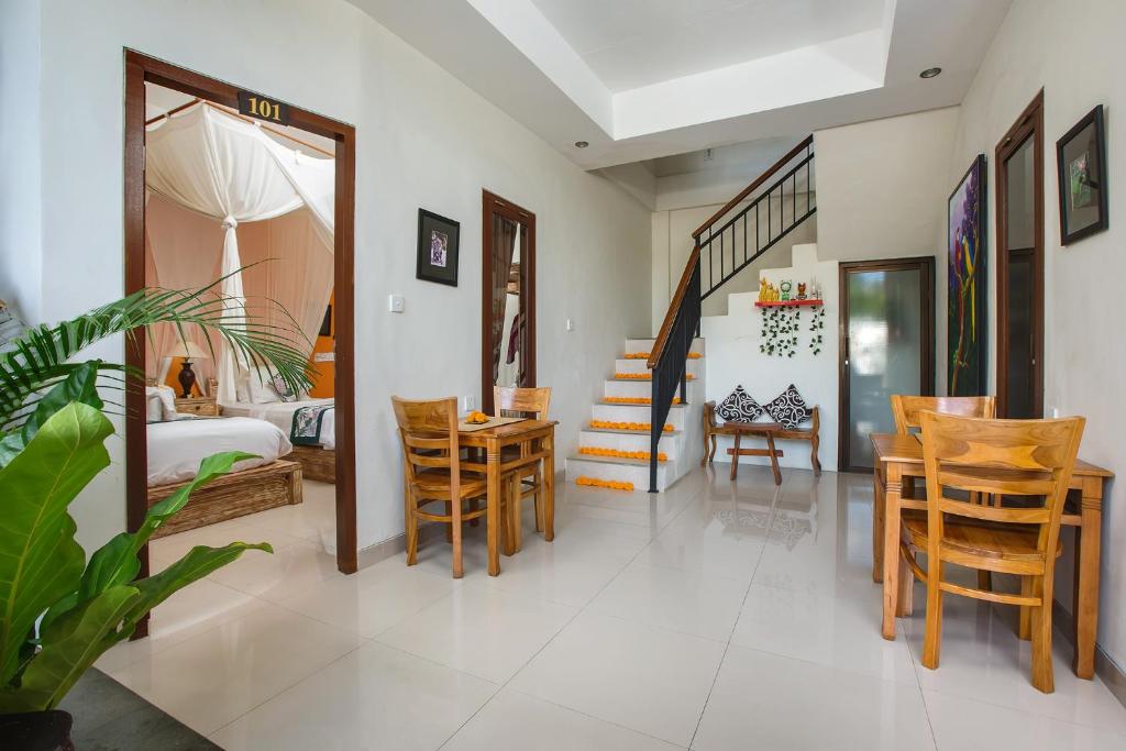 Posezení v ubytování Ubudku Villas