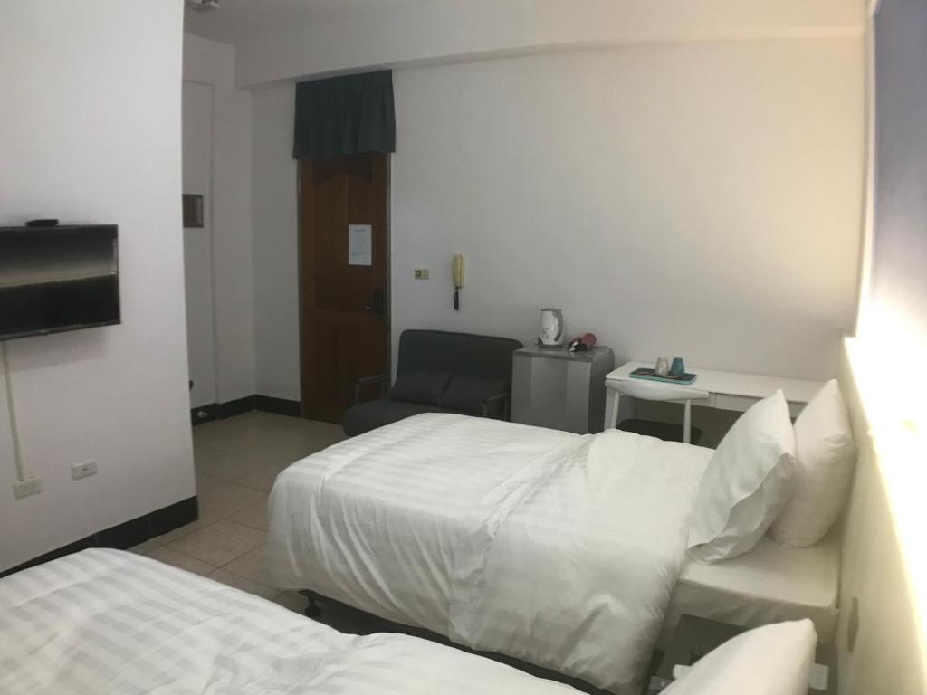 Rúm í herbergi á Three-night homes