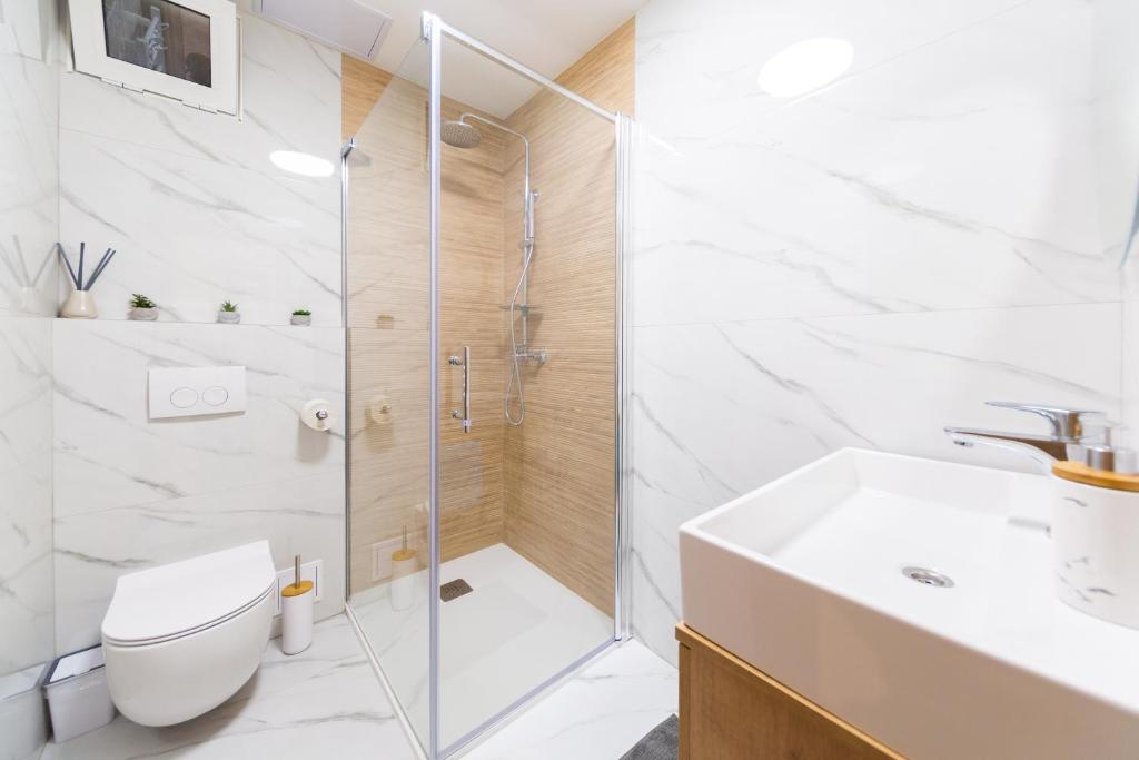 Koupelna v ubytování Apartman Kolura Vis