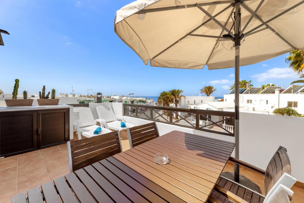 A balcony or terrace at Holiday in Lanzarote!