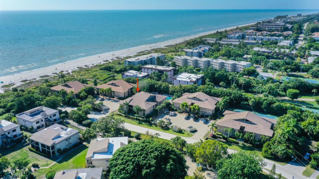 an aerial view of a resort and the beach at COQUINA 3C in Sanibel