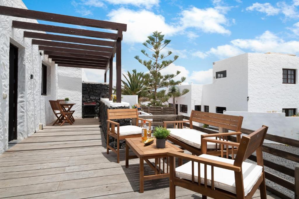 Et opholdsområde på Playa Marina Eco Bungalow Ocean