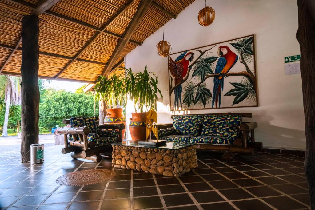Posezení v ubytování Hotel Brisas La Gaviota Mariquit-Tolima