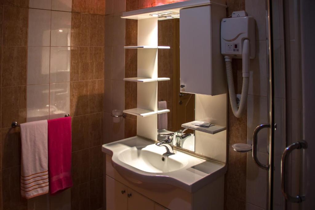 Koupelna v ubytování Motel Dani