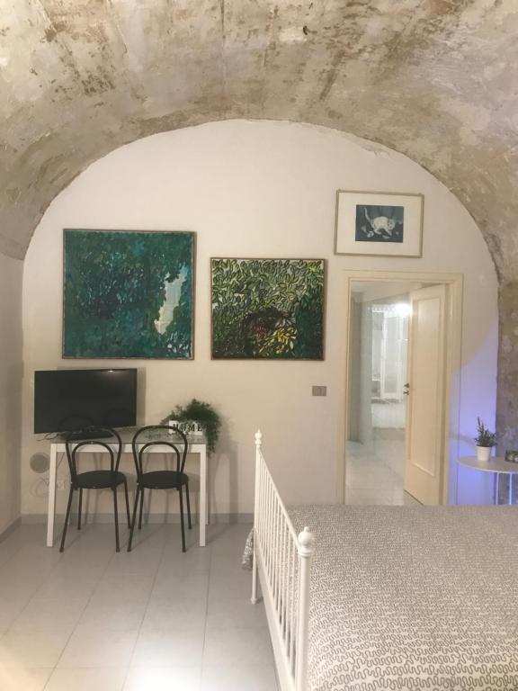 TV a/nebo společenská místnost v ubytování Stella del centro