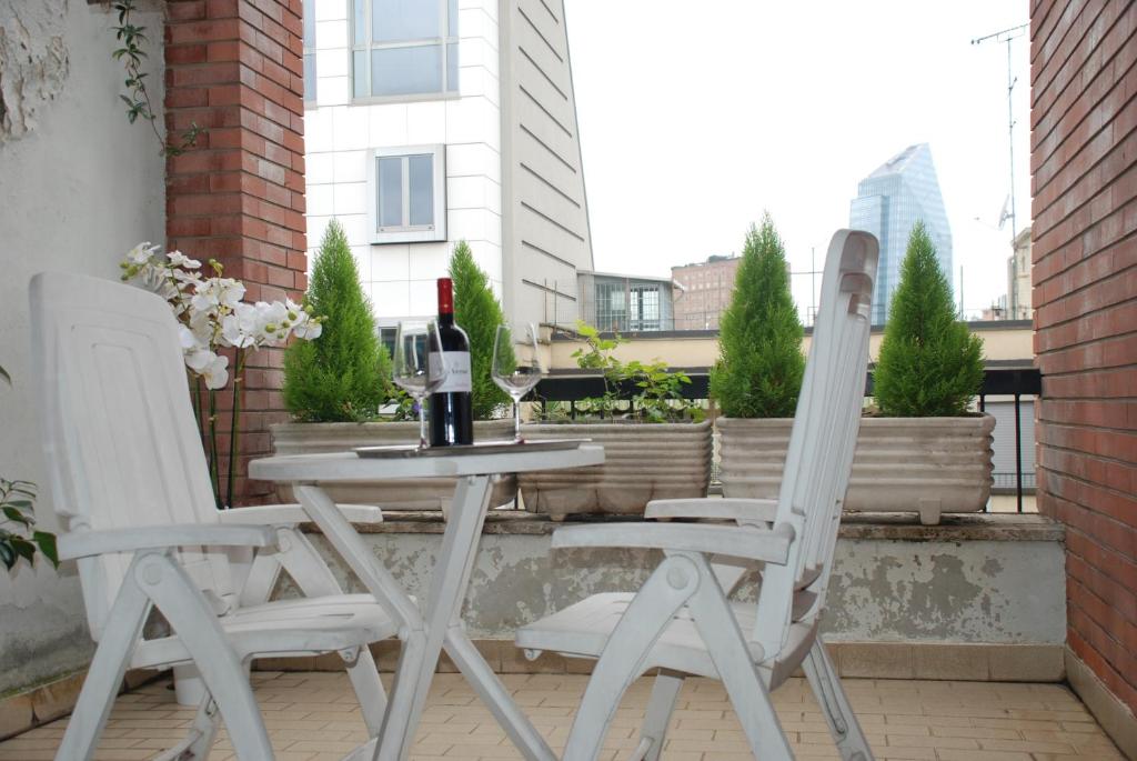 Balkón nebo terasa v ubytování Hotel Mennini