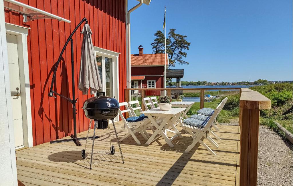 Balkón nebo terasa v ubytování Gorgeous Home In Vänersborg With Wifi