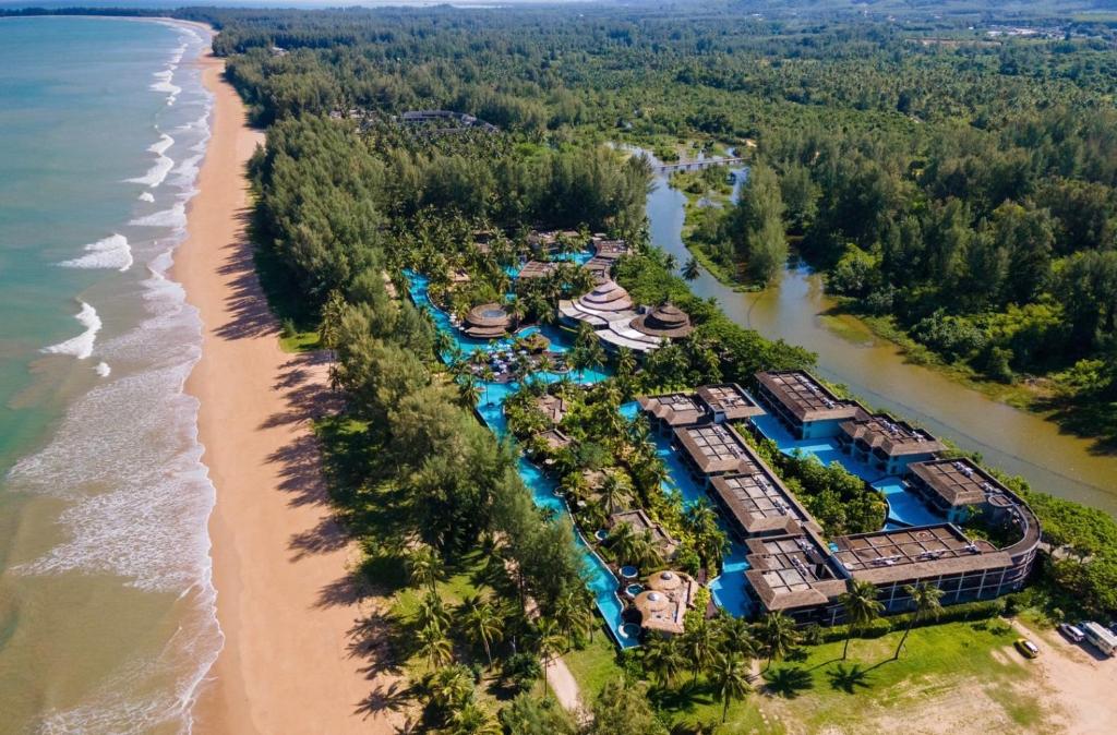 an aerial view of the resort and the beach at The Haven Khao Lak - SHA Extra Plus in Khao Lak