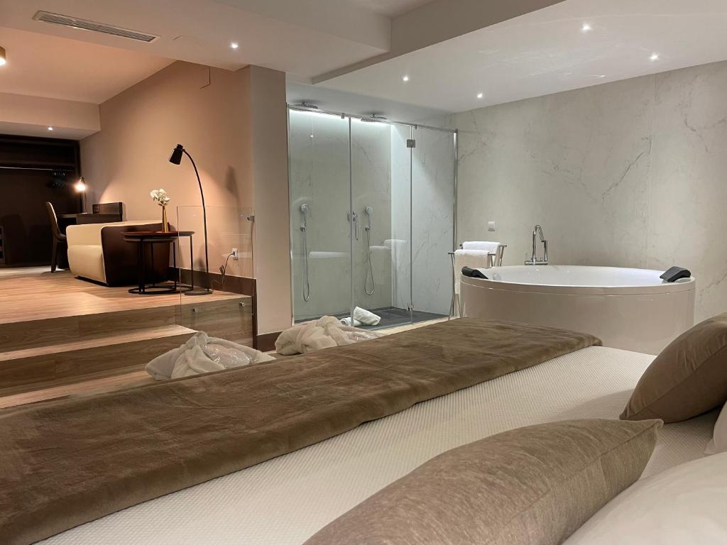 Koupelna v ubytování Hotel Maria Cristina