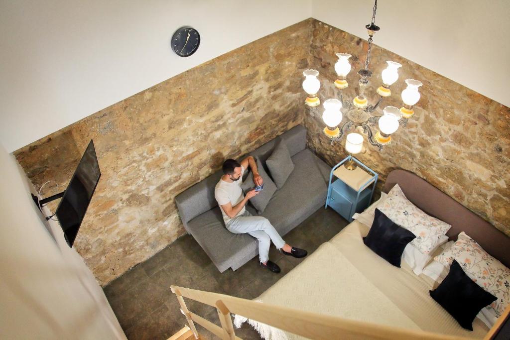 Posezení v ubytování B&B RONCO ZAFFARANA