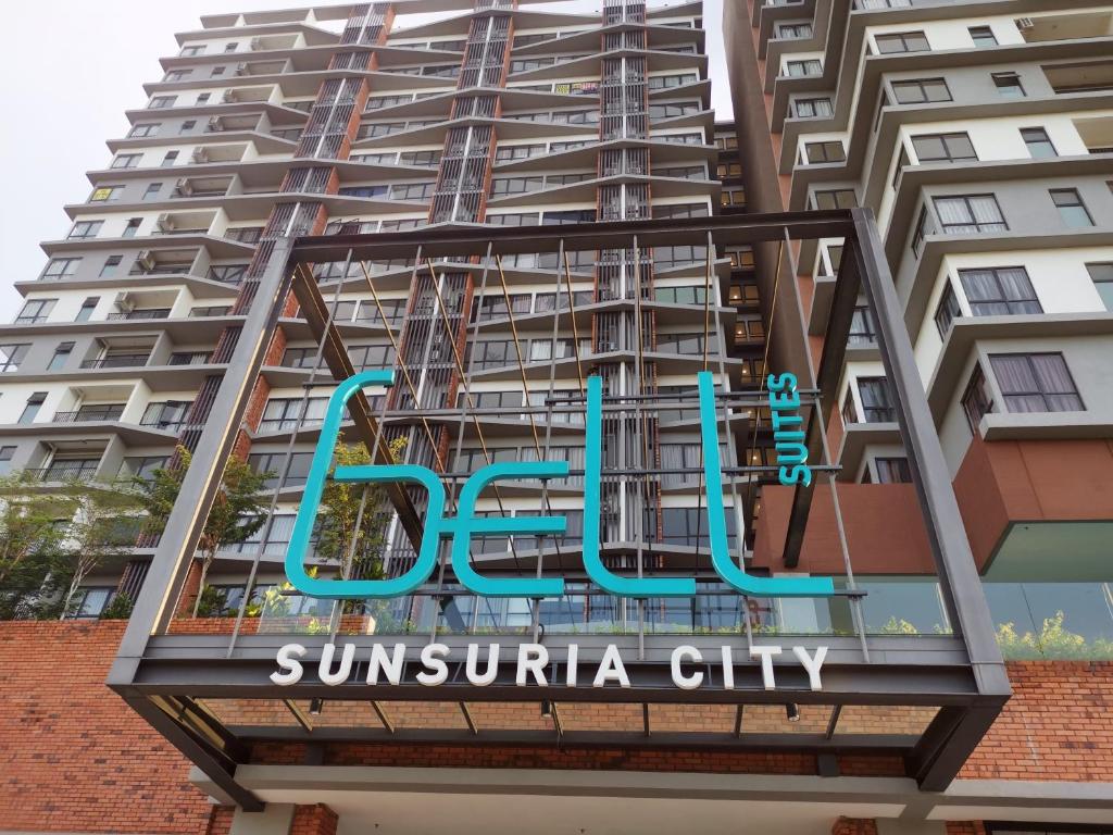 a sign for the sunbury city on a building at Bell Suite - The Premium Suite @ Sepang in Sepang