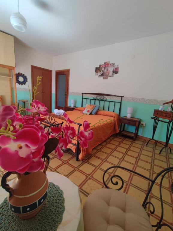 Łóżko lub łóżka w pokoju w obiekcie Villa Marietta