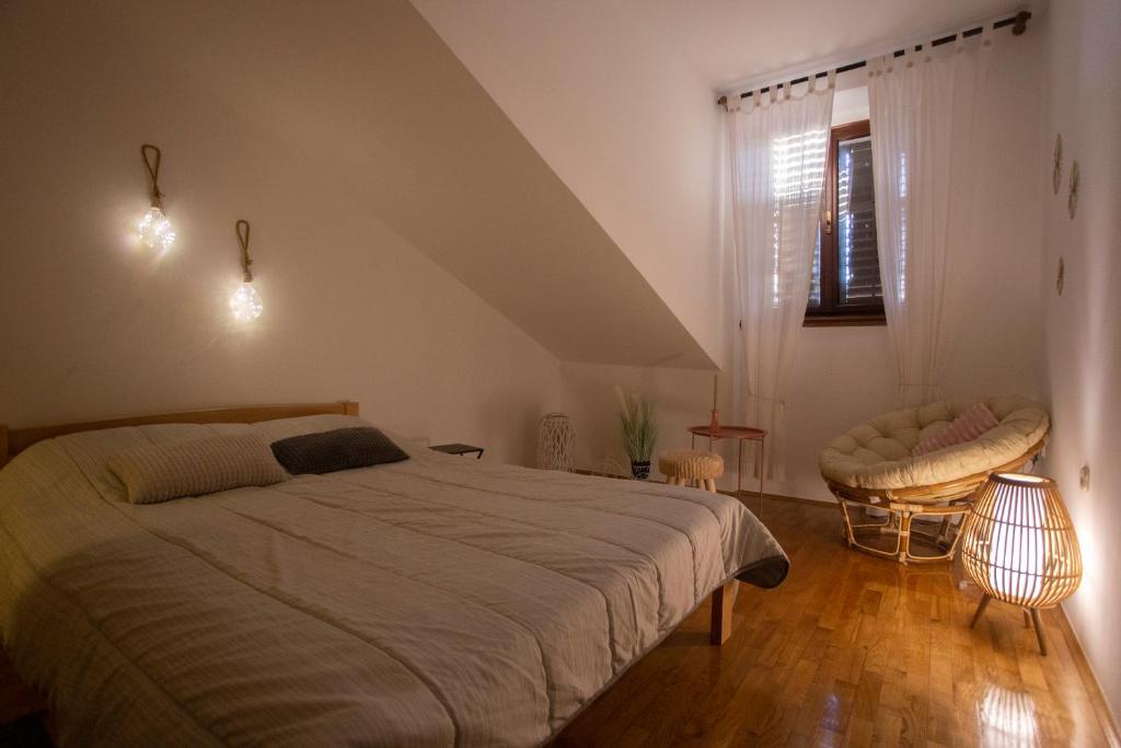 Posteľ alebo postele v izbe v ubytovaní Apartment Kika