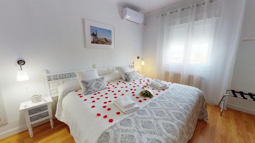 Cama o camas de una habitación en Hotel Consuegra