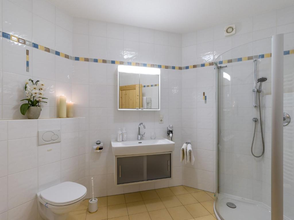 Koupelna v ubytování Haus TIROL