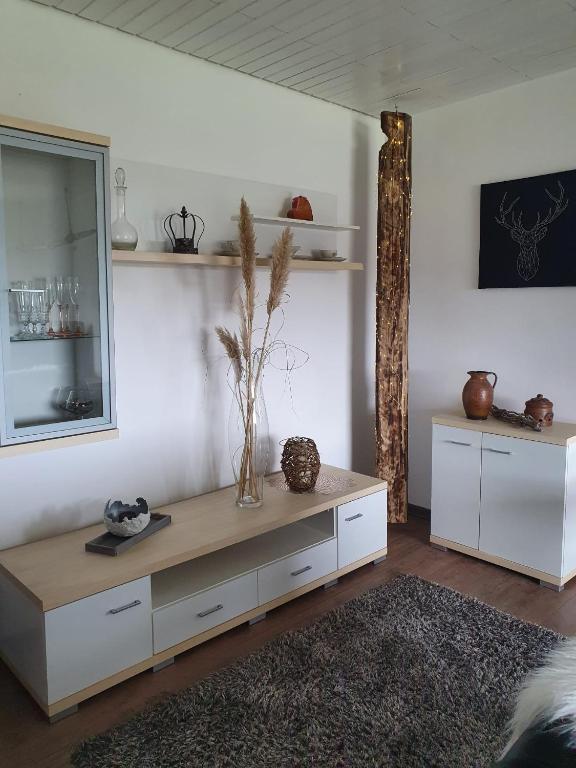 Kuchyň nebo kuchyňský kout v ubytování Schöne Aussicht
