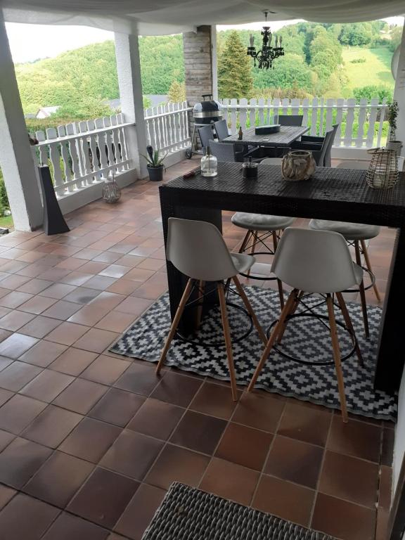 Balkón nebo terasa v ubytování Schöne Aussicht