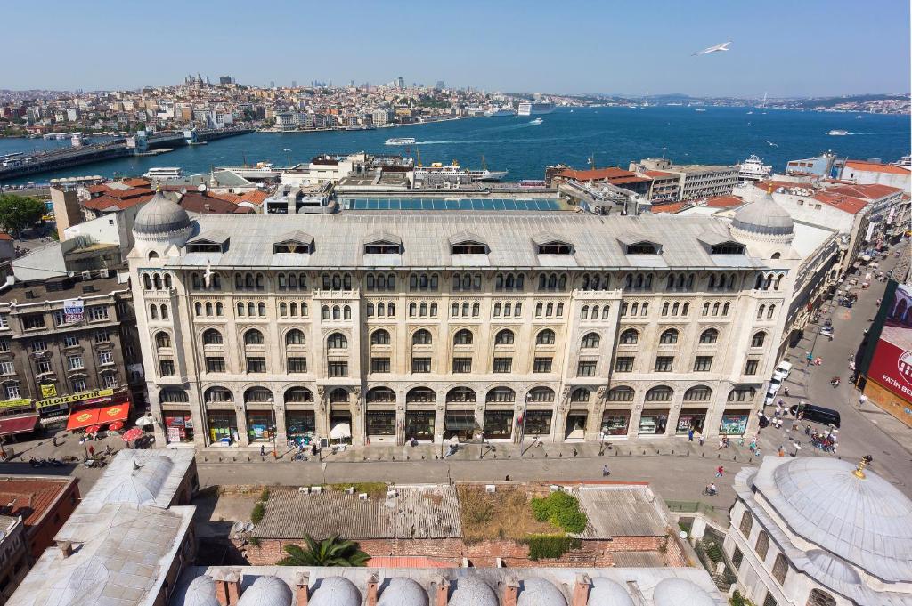 an overhead view of a large building in a city at Legacy Ottoman Hotel Istanbul Old City in Istanbul