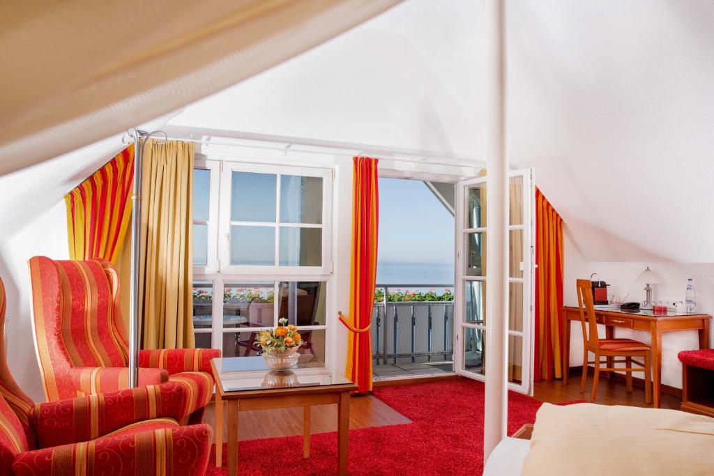 Posezení v ubytování Hotel Seeperle